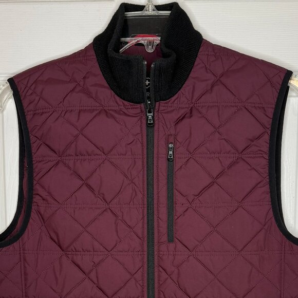 Victorinox Swiss Army Matterhorn Quilted Lined Vest Full Zip Plum Color Size XL - Picture 2 of 7